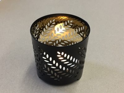 Black IKEA candle holder