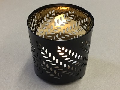 Photo for the news post: Candler Holder – Black – with LED candle light