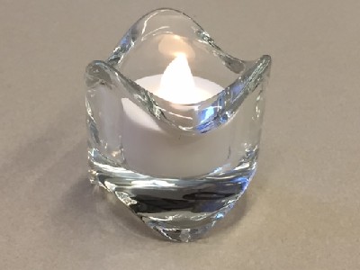 Photo for the news post: Candle Holder – Glass – with LED tea light