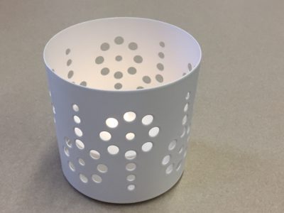 White IKEA candle holder