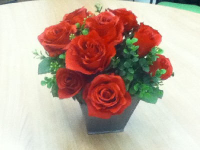 Photo for the news post: Floral – Red Rose Centerpiece