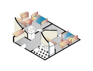 Two bedroom suite floor plan